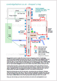 Cowbridge Shopper's Map